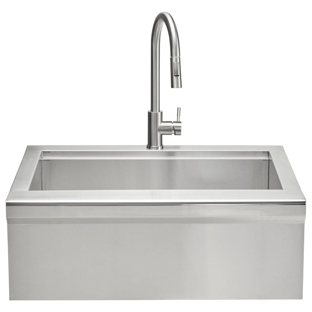 Coyote Outdoor 30&quot; Built-In Outdoor Farmhouse Sink in Stainless Steel, , large