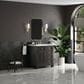 James Martin Vanities Brookfield 36" Single Bathroom Vanity in Black Onyx with 3 cm Arctic Fall Solid Surface Top and Rectangular Sink, , large