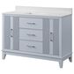 37B Fenwick 48" Single Bathroom Vanity in Soft Blue with Glossy White Composite Stone Top and Backsplash, , large