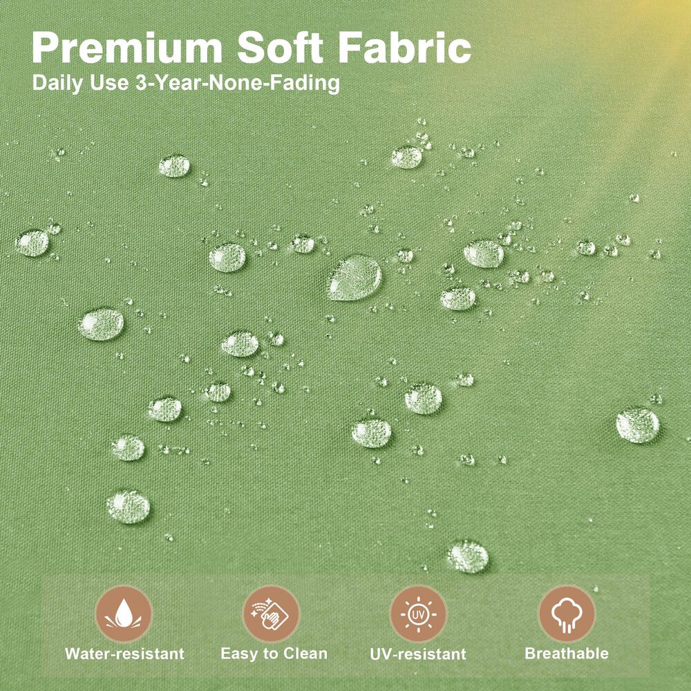 HOMLUX 7-Piece Patio Conversation Set with Two Ottomans in Green, , large