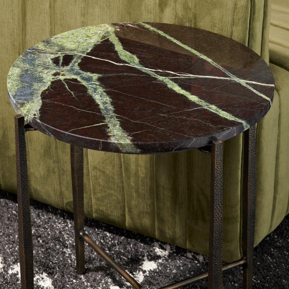 Slatehouse Luma End Table in Black and Dark Green, , large