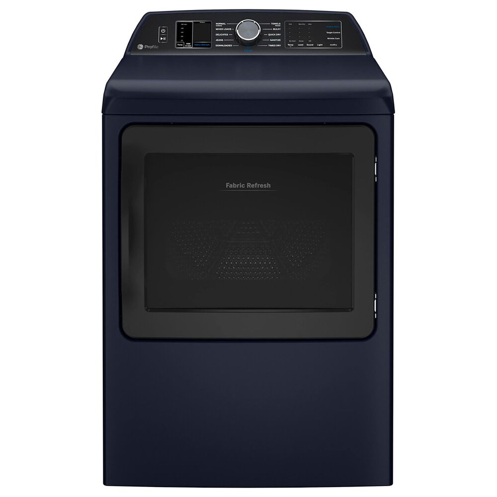 GE Profile 5.3 Cu. Ft. Top Load Washer and 7.3 Cu. Ft. Electric Dryer Laundry Pair in Sapphire Blue, , large
