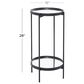 Maple and Jade 28" End Table with Mirrored Glass Top in Black, , large
