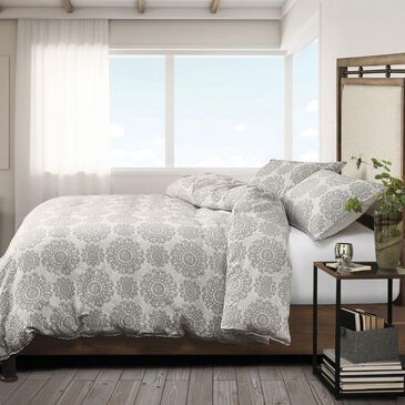 Vista Haus McKinley 3-Piece Queen Duvet Set in Gray, , large