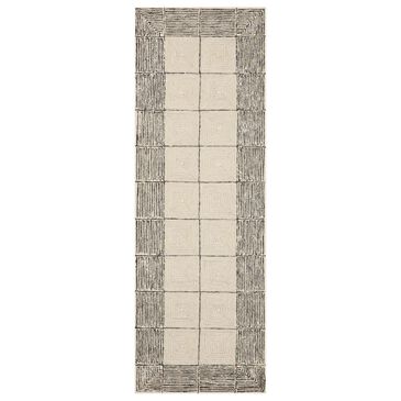Chris Loves Julia x Loloi Francis 2" x 5" Cream and Black Area Rug, , large