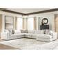 Ashley Ashbourne Estate 6-Piece U-Shaped Sectional with Right-Facing Chaise in Snowstone, , large