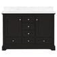 Lexora Home Dukes 48" Double Bathroom Vanity in Espresso with 2 cm White Carrara Marble Top and Rectangular Sinks, , large