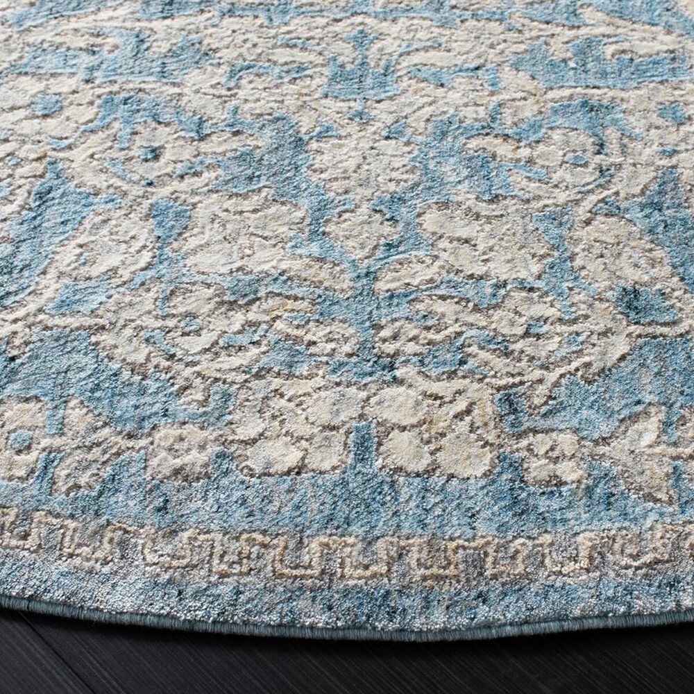 Safavieh Dream DRM412M 6&#39;7&quot; Round Blue and Grey Area Rug, , large