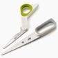 Joseph Joseph PowerGrip Kitchen Scissors with Integrated Thumb Grip in White and Green, , large
