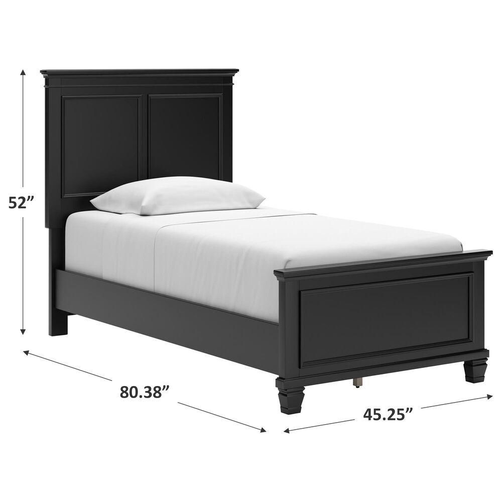 Ashley Lanolee Twin Panel Bed in Black, , large