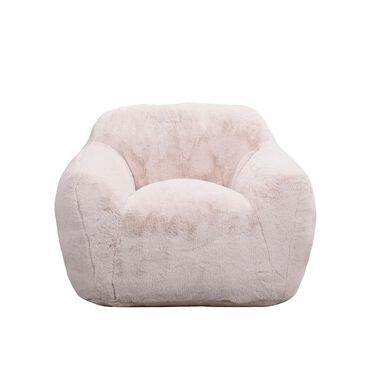 Medora Living Faux Fur Chair in Big Bear Cream, , large