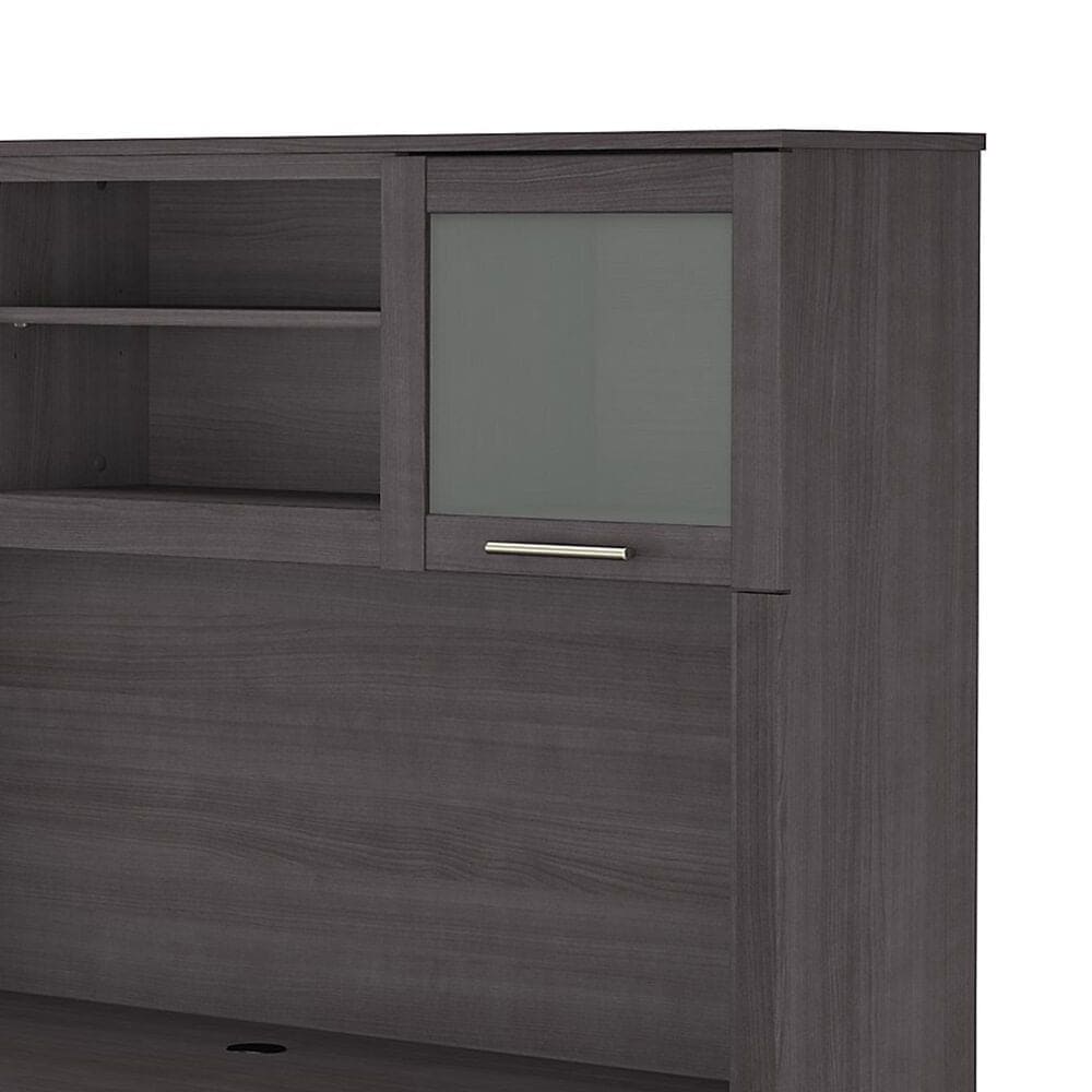 Bush Somerset 60&quot; L-Shaped Desk with Hutch in Storm Gray, , large
