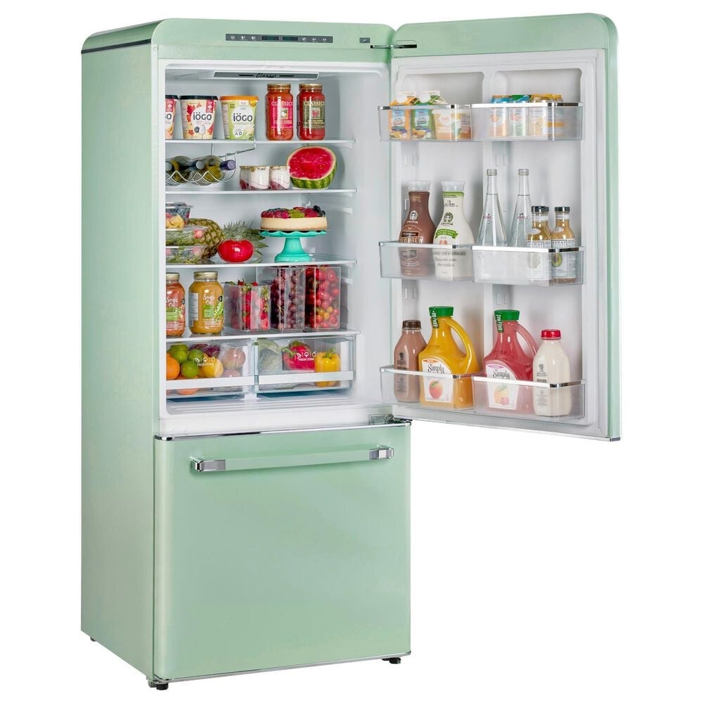 Unique Appliances Classic Retro 18 Cu. Ft Bottom Freezer Refrigerator in Summer Mint Green, , large