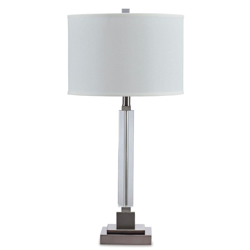 Ashley Deccalen Table Lamp in Clear and Gunmetal, , large