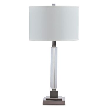 Ashley Deccalen Table Lamp in Clear and Gunmetal, , large