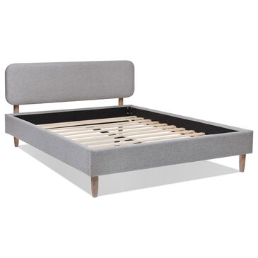 Jennifer Taylor Home Diego Queen Upholstered Platform Bed in Light Grey, , large