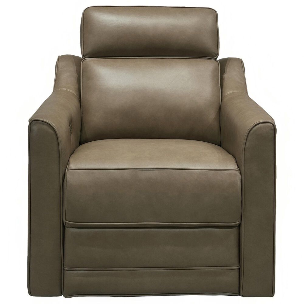 Barcalounger Lara Leather Power Recliner in Elephant, , large