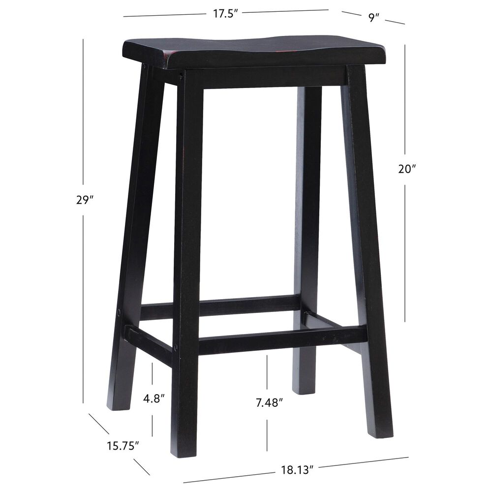 Linon Home Decor Beamon Bar Stool in Antique Black, , large