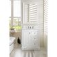James Martin Vanities De Soto 30" Single Bathroom Vanity in Bright White with 3 cm Carrara White Marble Top and Rectangular Sink, , large