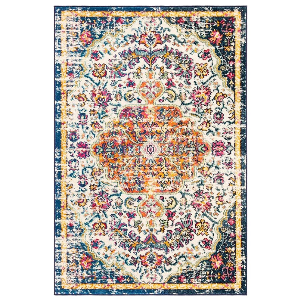 Safavieh Madison MAD447A 3" x 5" Ivory and Orange Area Rug, , large