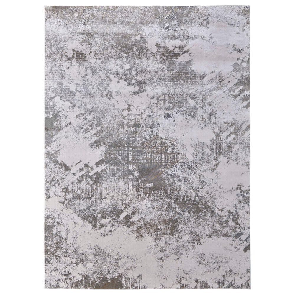 Feizy Waldor Ivory and Gray 8" x 11" Area Rug, , large