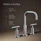 Kohler Purist Widespread Bathroom Sink Faucet with Lever Handles and High Gooseneck Spout in Polished Chrome, , large