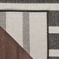 Nourison Positano POS03 Black and Ivory 7" x 10" Indoor/Outdoor Area Rug, , large