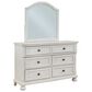 Ashley Robbinsdale 6 Drawer Dresser and Mirror in Antique White, , large