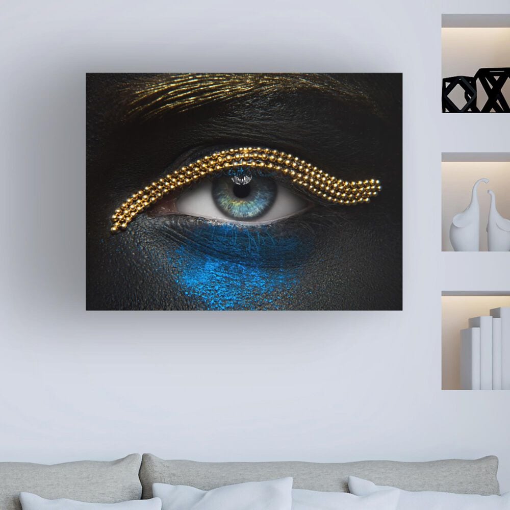 Timberlake Macro Beauty 35" x 47" Canvas Art in Black/Grey/Blue, , large