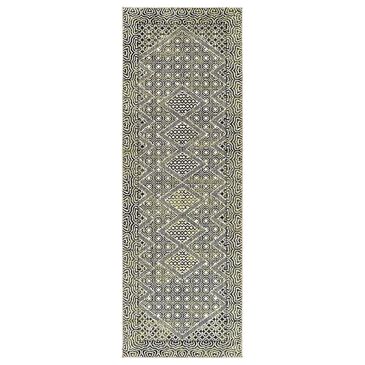 Surya Carpet, Inc. Lavadora 2"7" x 7"3" Black, Sage, Gray and Light Gray Runner, , large