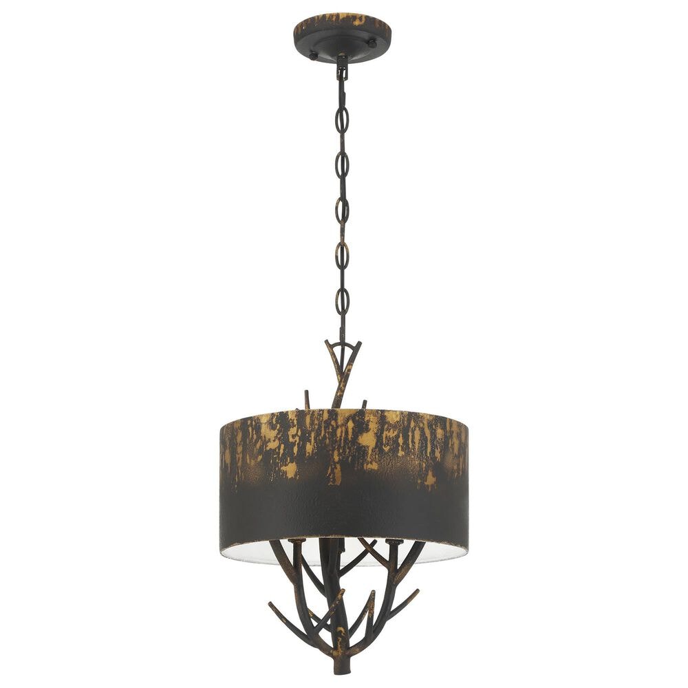 Golden Lighting Arboreal 3-Light Pendant in Antique Black, , large