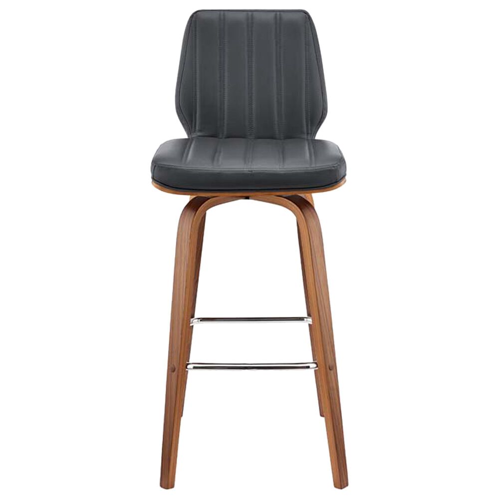 Blue River Renee 31&quot; Swivel Barstool with Gray Cushion in Walnut, , large