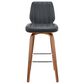 Blue River Renee 31" Swivel Barstool with Gray Cushion in Walnut, , large