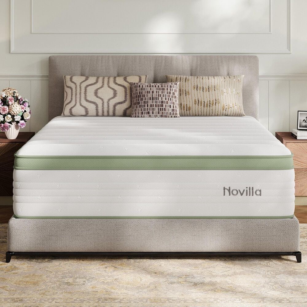 Novilla Grove 14" Medium Hybrid Queen Mattress in a Box, , large