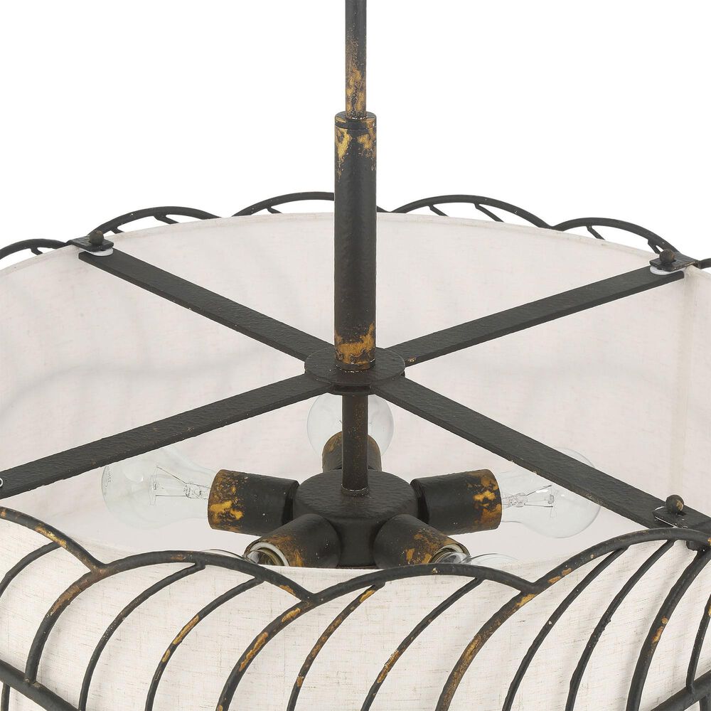 Golden Lighting Simbolo 5-Light Pendant in Antique Black, , large