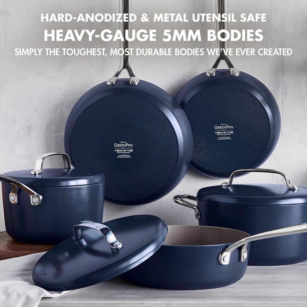 Green Pan GP5 Hard Anodized Color 15-Piece Cookware Set in Oxford Blue, , large