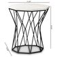Baxton Studio Venedict End Table in White/Black, , large