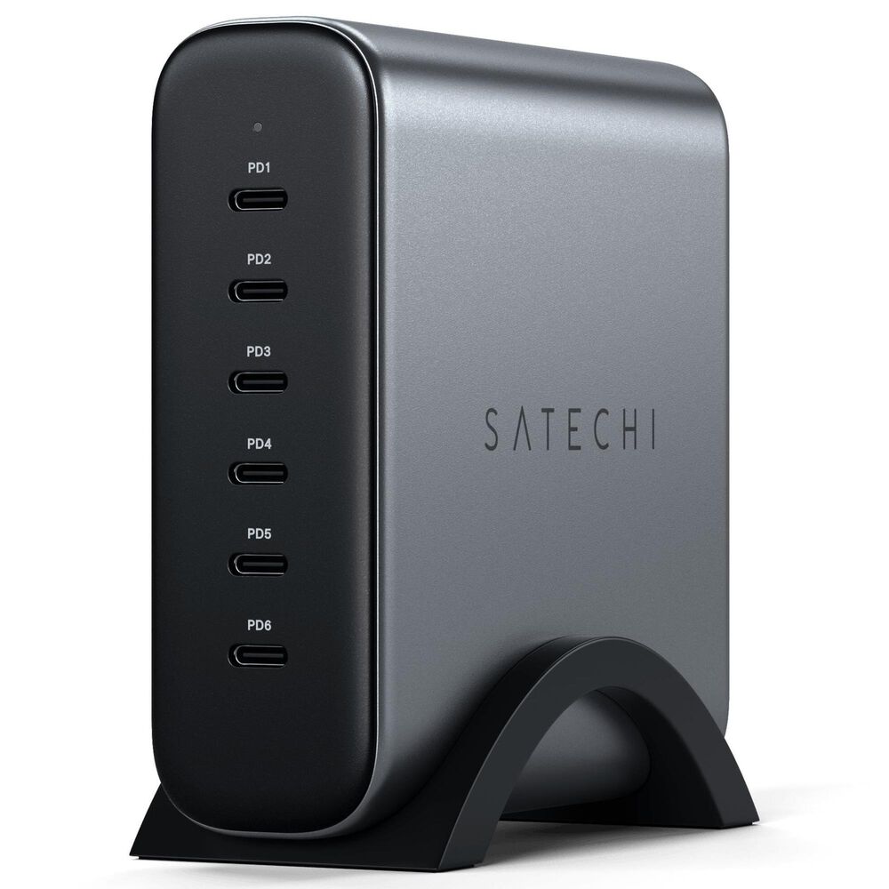 Satechi 200W USB-C 6-Port GaN Charger in Space Gray, , large