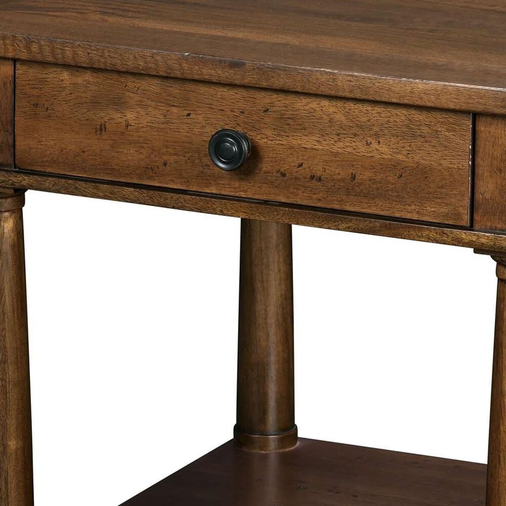 Hekman Fairfax Rectangular End Table with Simple Leg in Chestnut Brown and Black, , large
