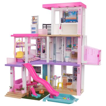 Barbie DreamHouse Dollhouse with Pool, Slide, Elevator, Lights and Sounds, , large