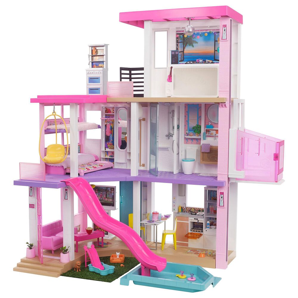Barbie DreamHouse Dollhouse with Pool, Slide, Elevator, Lights and Sounds, , large