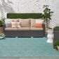Nourison Versatile 8" x 10" Aqua and Teal Indoor/Outdoor Area Rug, , large