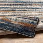 Surya Tuscany TUS-2337 Blue, Brown, Bright Yellow, Dusty Coral, Dark Blue, Light Beige, Cream and Gray 12" x 15" Area Rug, , large