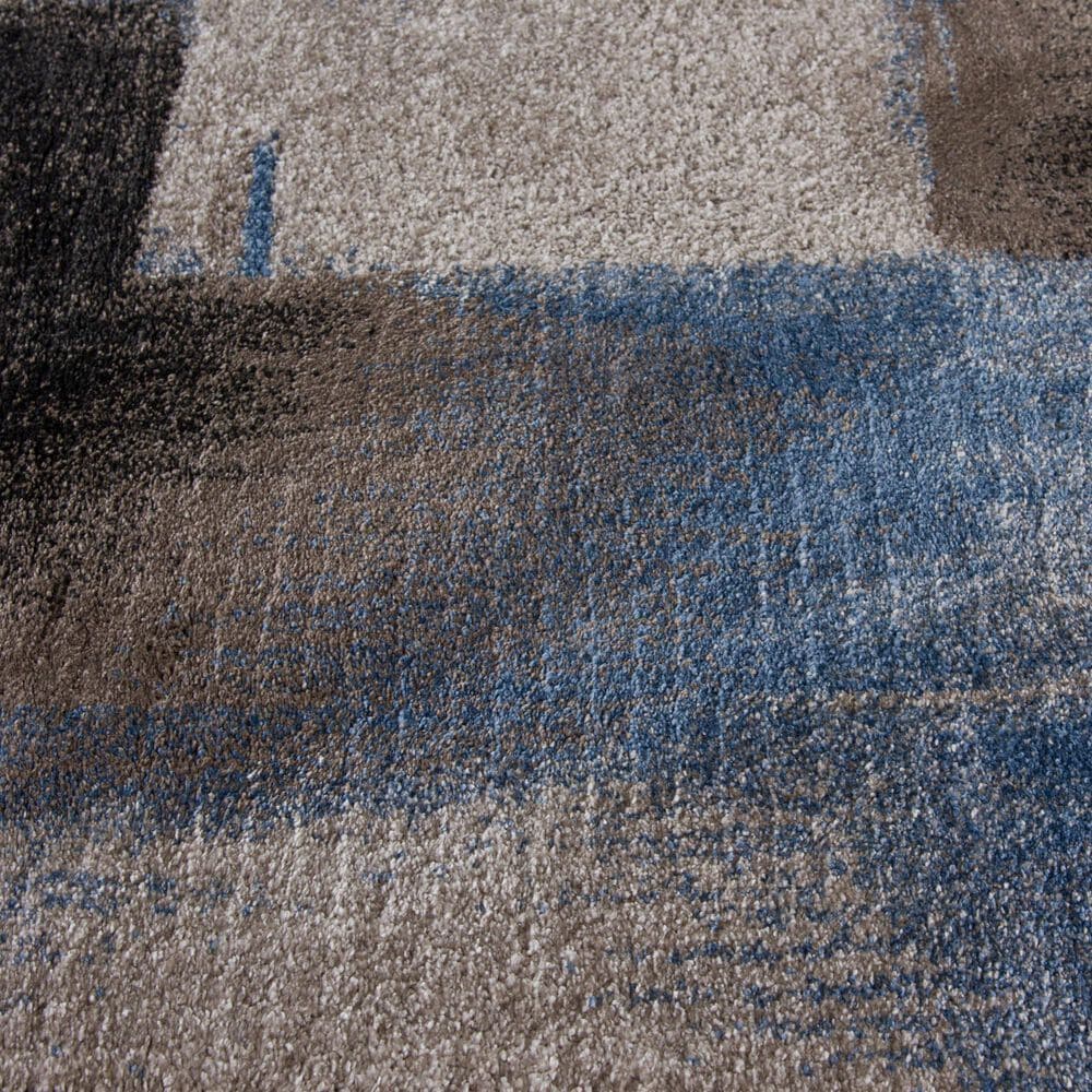 Central Oriental Structures Torrent Flame 5&#39; x 7&#39;6&quot; Brown and Blue Area Rug, , large