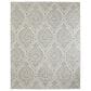 Feizy Belfort Damask Gray 2" x 3" Area Rug, , large