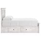 Ashley Makidern 2 Piece Queen Storage Bedroom Set with Four Drawers in Whitewash, , large