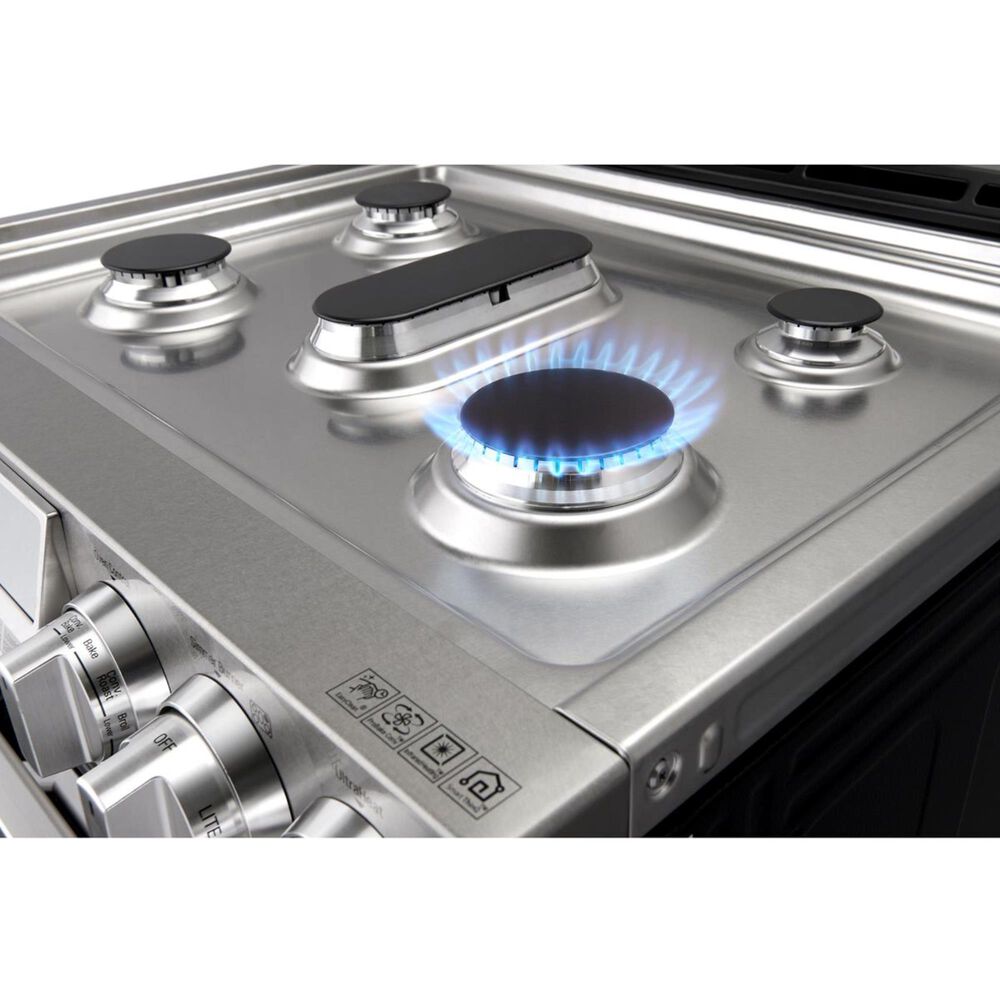 LG Dual Fuel Double Oven Range in Textured Steel, , large