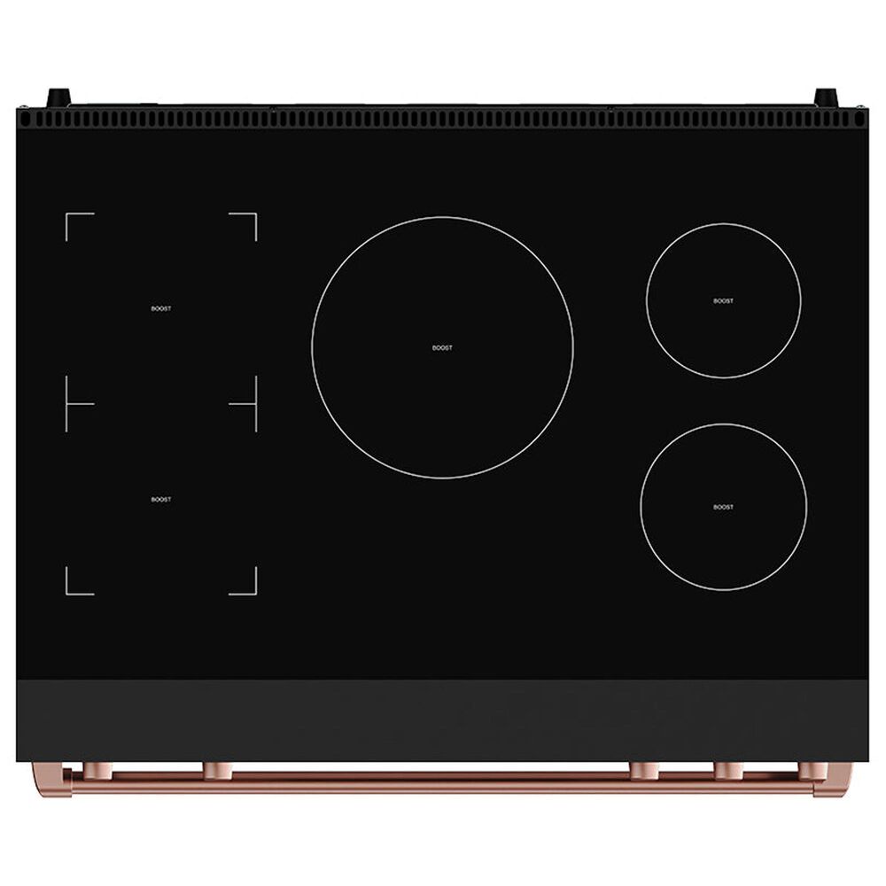 Thor Kitchen Gordon Ramsay 6 Cu. Ft. Professional Induction Range with Rose Gold Handle Kit in Black, , large