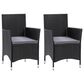CorLiving Parksville Patio Dining Chair in Black and Ash Gray (Set of 2), , large