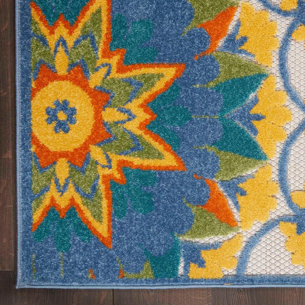 Nourison Aloha 12&#39; x 15&#39; Blue, Yellow, Orange, Green and White Indoor/Outdoor Area Rug, , large